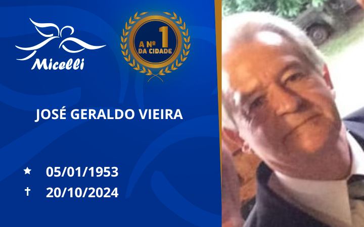 O GRUPO MICELLI COMUNICA O FALECIMENTO DO SR. JOSÉ GERALDO VIEIRA