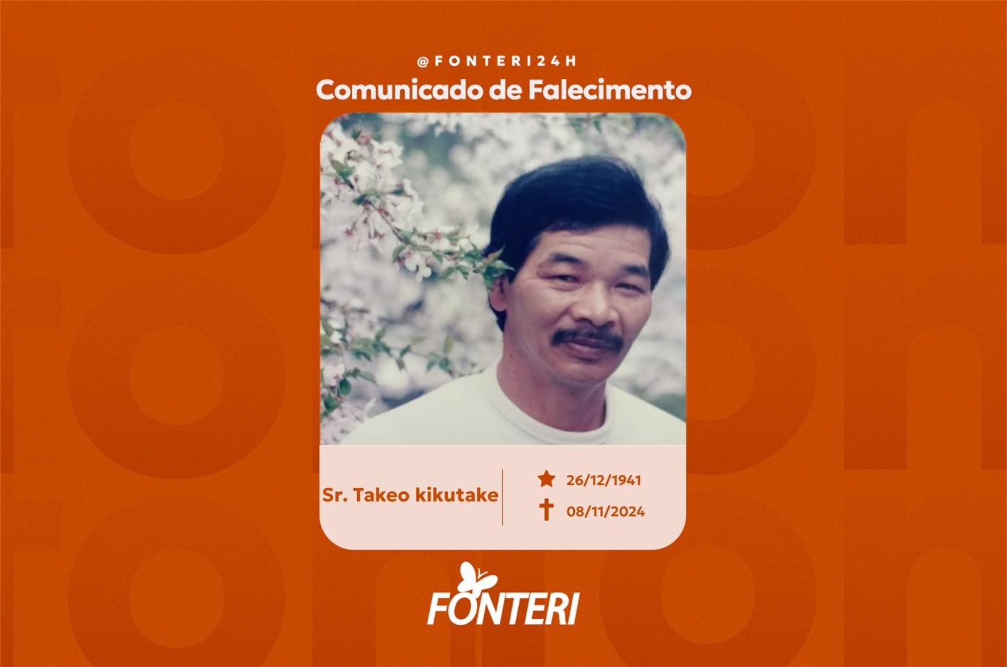 Comunicamos o falecimento do Sr. Takeo Kikutake