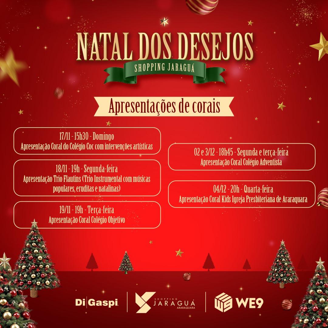 Shopping Jaraguá terá apresentações de corais natalinos gratuitas no começo da semana