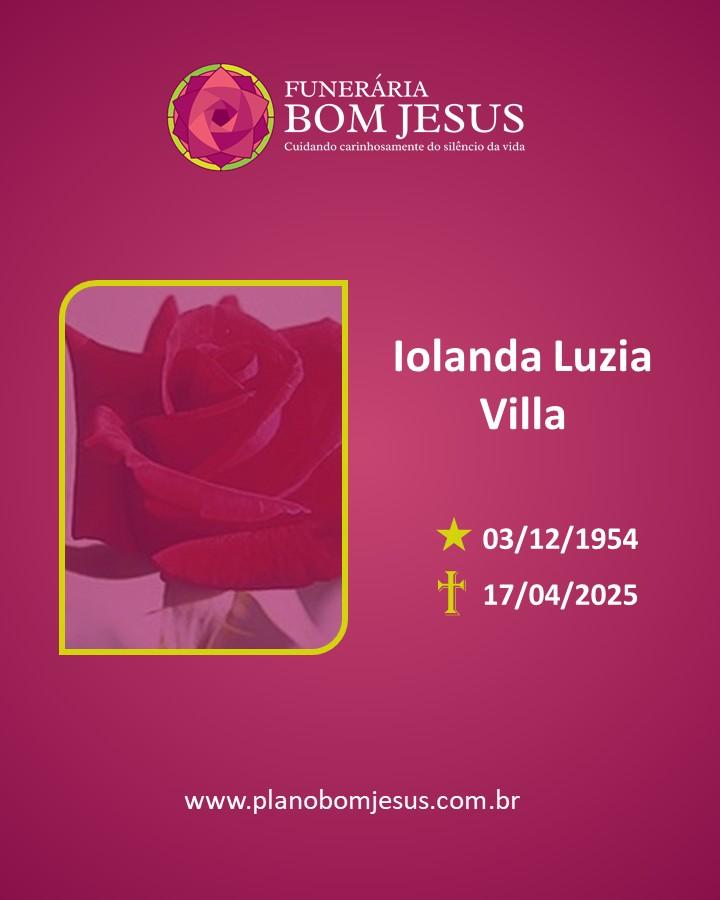 A Funerária Bom Jesus comunica o falecimento da Sra. IOLANDA LUZIA VILLA.