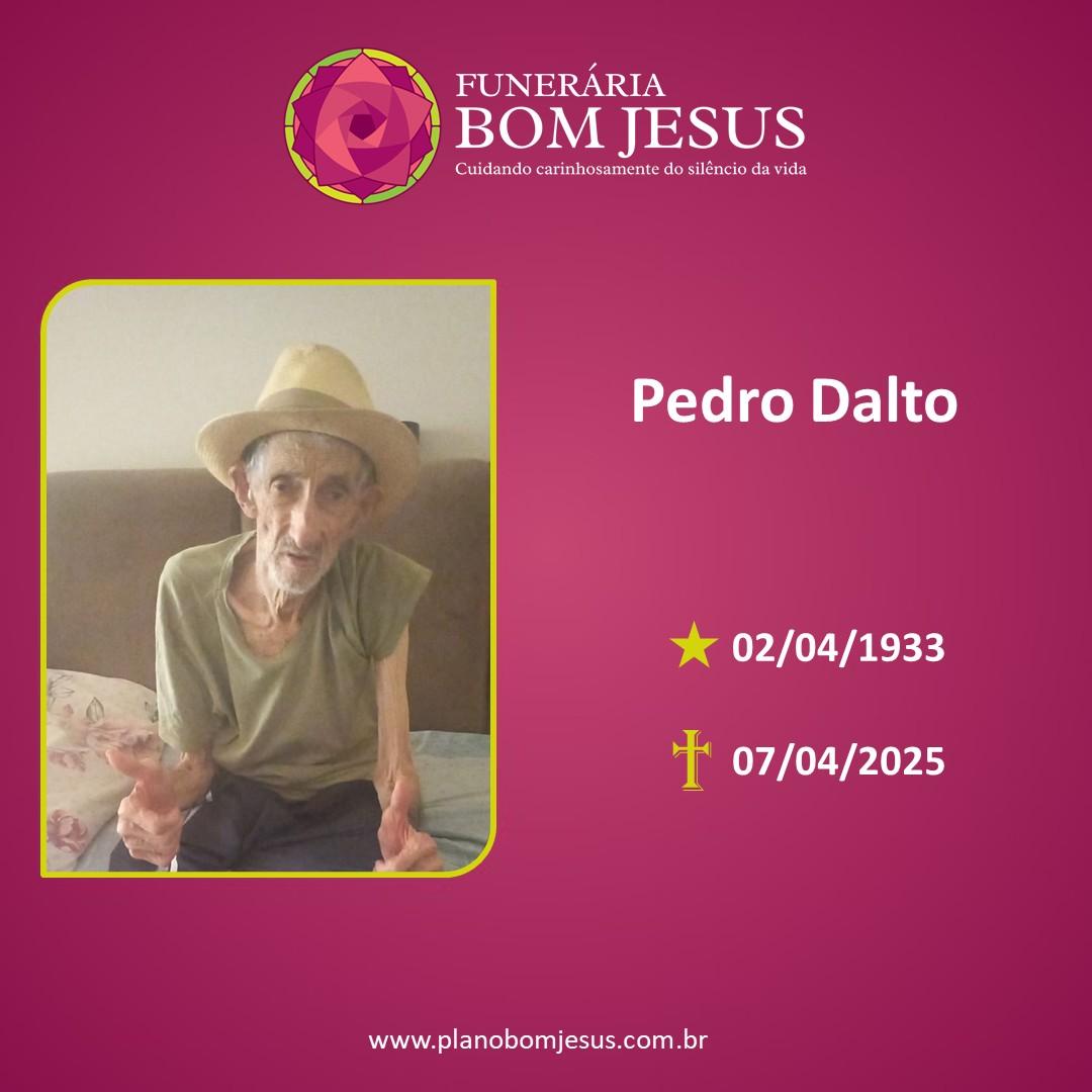 A Funerária Bom Jesus comunica o falecimento do Sr. PEDRO DALTO