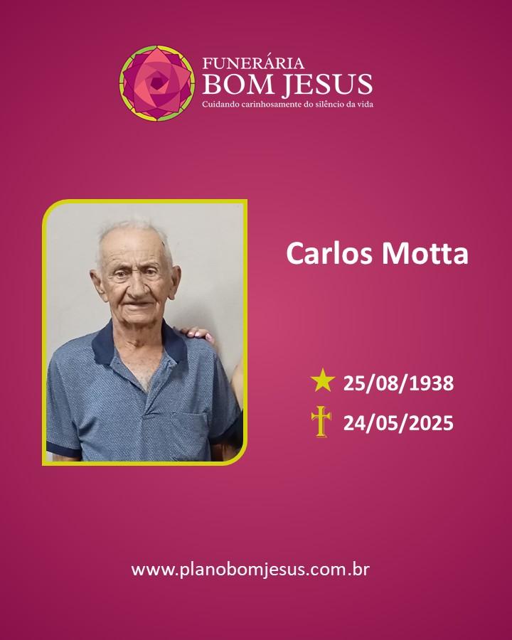 A Funerária Bom Jesus comunica o falecimento do Sr. CARLOS MOTTA