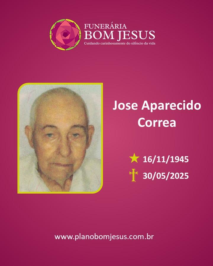 A Funerária Bom Jesus comunica o falecimento do Sr JOSE APARECIDO CORREA
