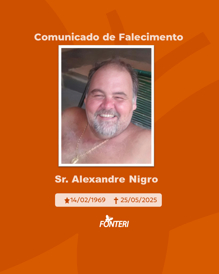 Comunicamos o falecimento do Sr. Alexandre Nigro