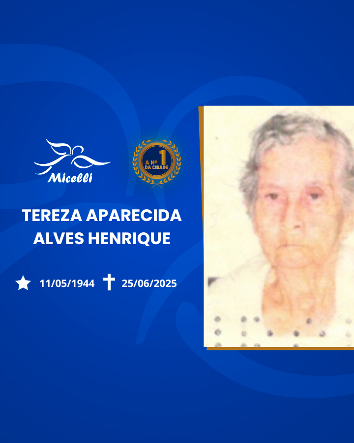O GRUPO MICELLI COMUNICADO DA SRA. TEREZA APARECIDA ALVES HENRIQUE