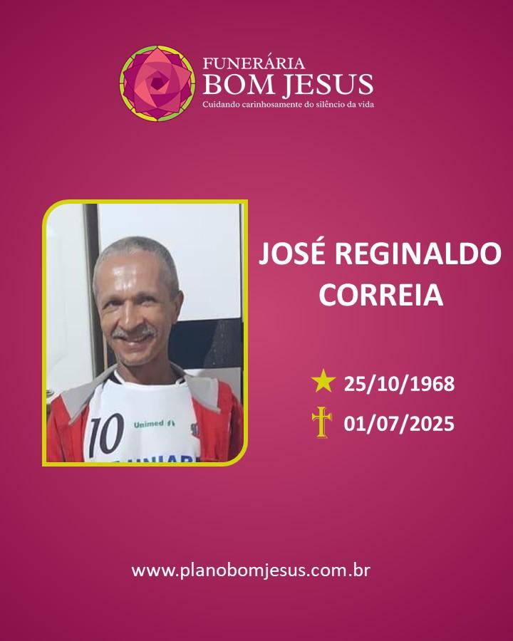 A Funerária Bom Jesus comunica o falecimento do Sr. JOSÉ REGINALDO CORREIA.