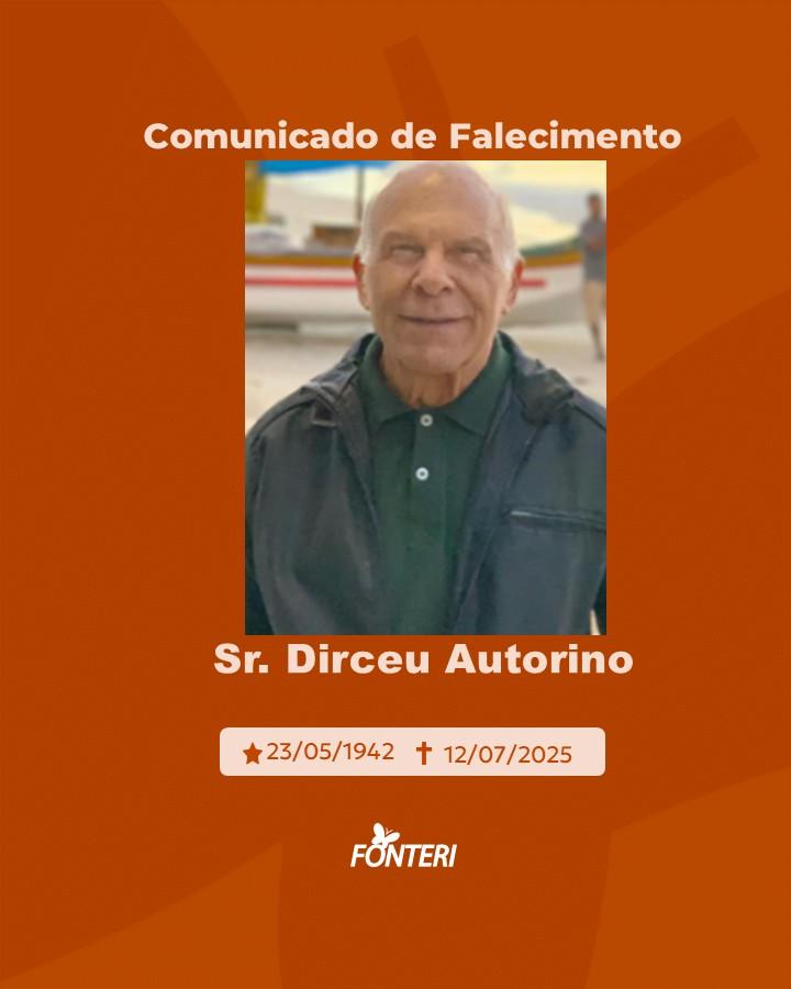 Comunicamos o falecimento do Sr. Dirceu Autorino