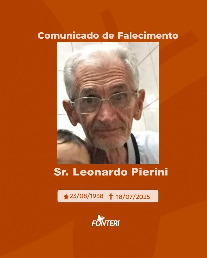 Comunicamos o falecimento do Sr. Leonardo Pierini