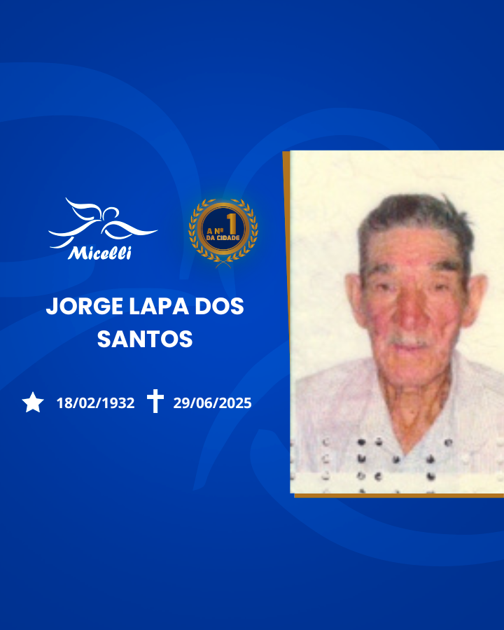 O GRUPO MICELLI COMUNICA O FALECIMENTO DO SR. JORGE LAPA DOS SANTOS