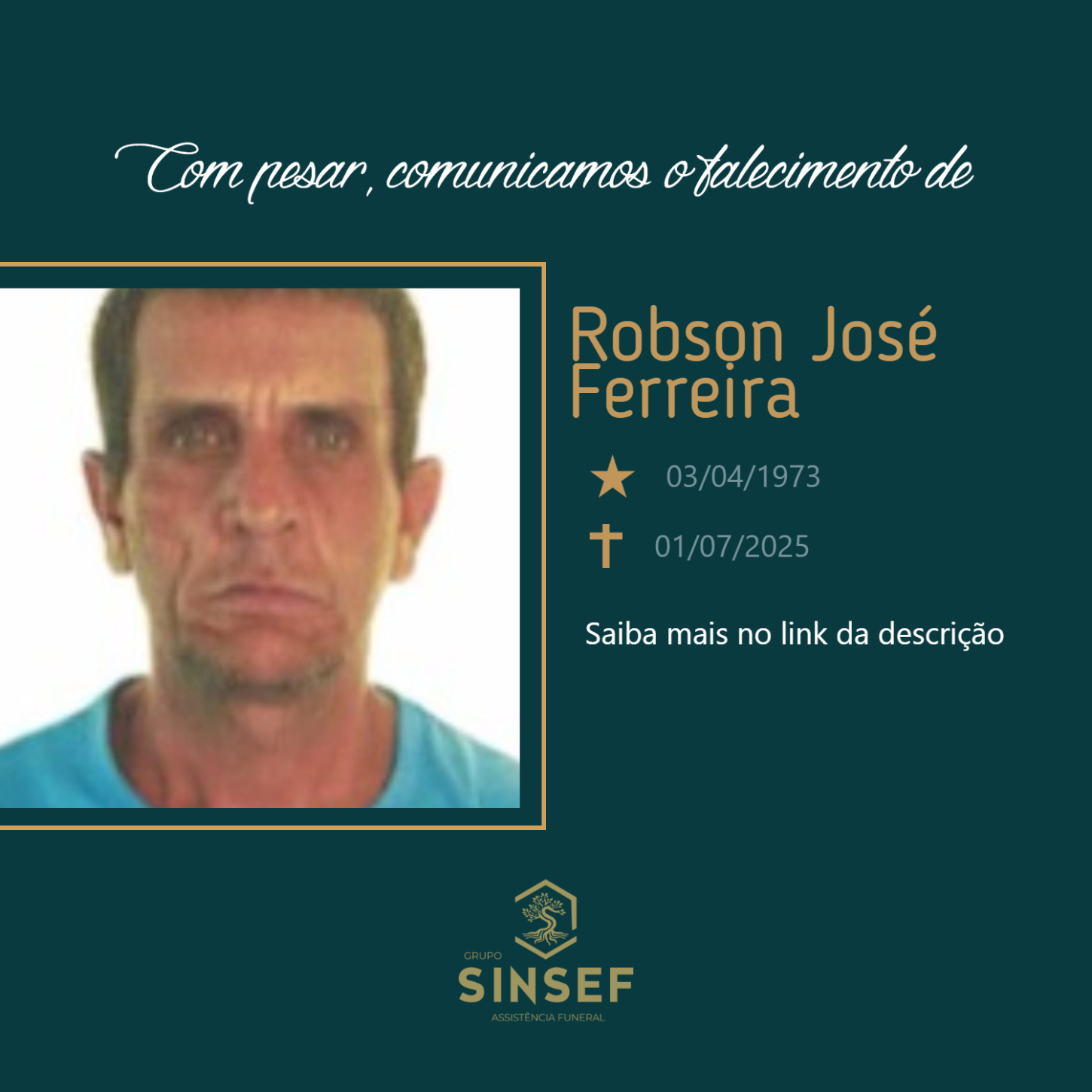 O Grupo Sinsef se despede do Sr.