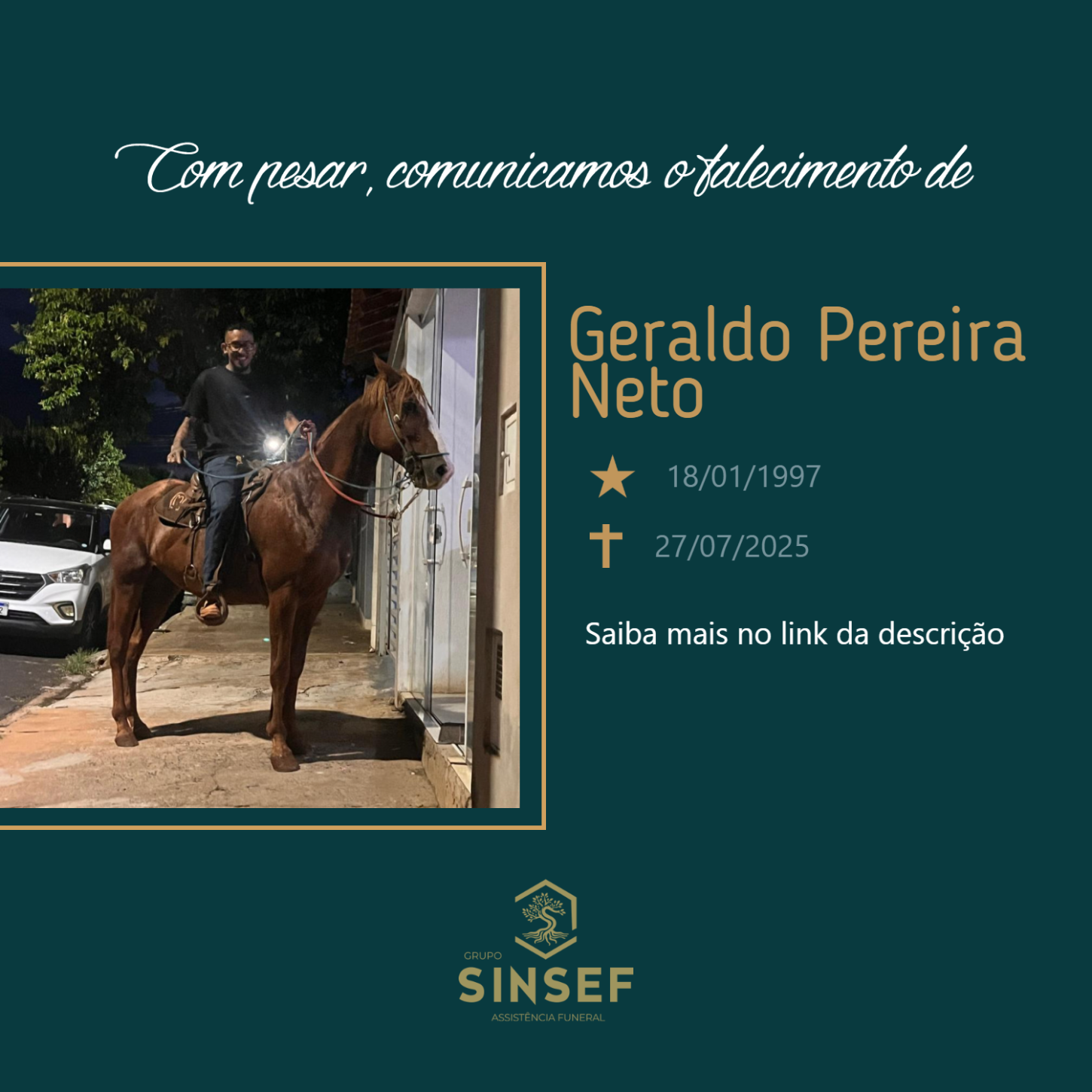 O Grupo Sinsef se despede do Sr.