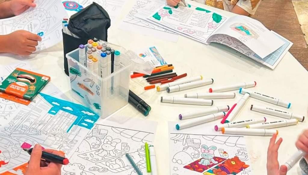 Oficina de Colorir estimula a criatividade da Garotada no Shopping Jaraguá