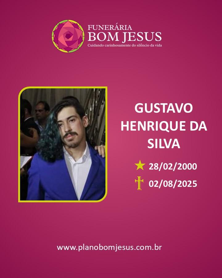 A Funerária Bom Jesus comunica o falecimento de GUSTAVO HENRIQUE DA SILVA.