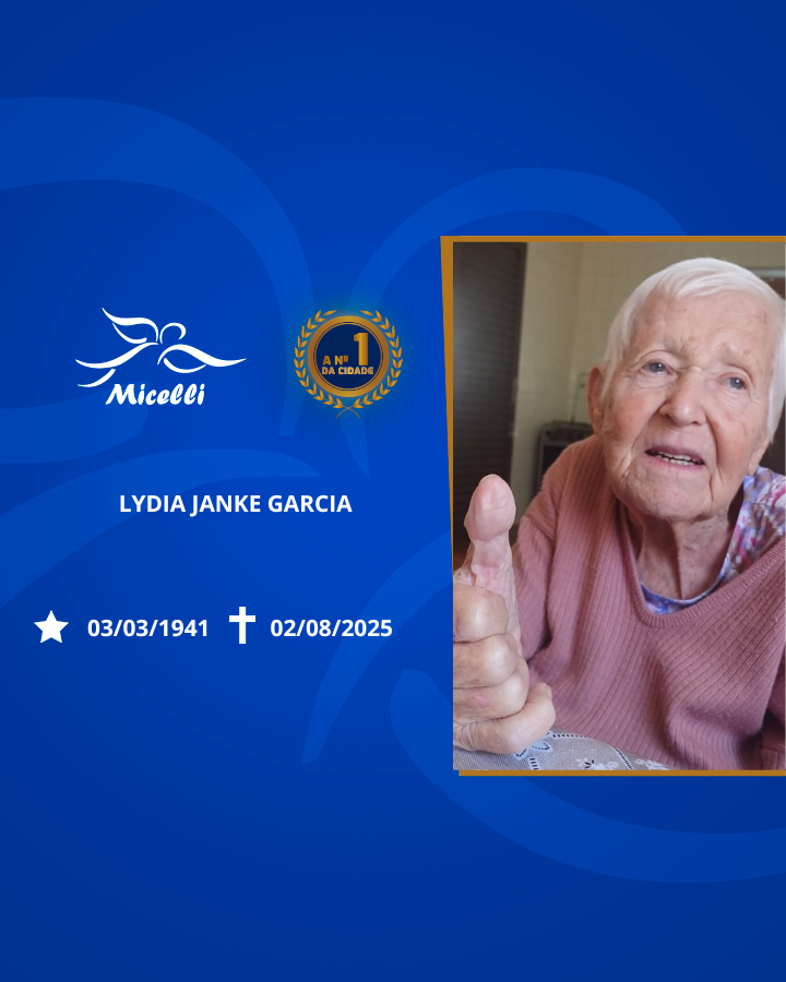 O GRUPO MICELLI COMUNICA O FALECIMENTO DA Sra. LYDIA JANKE GARCIA