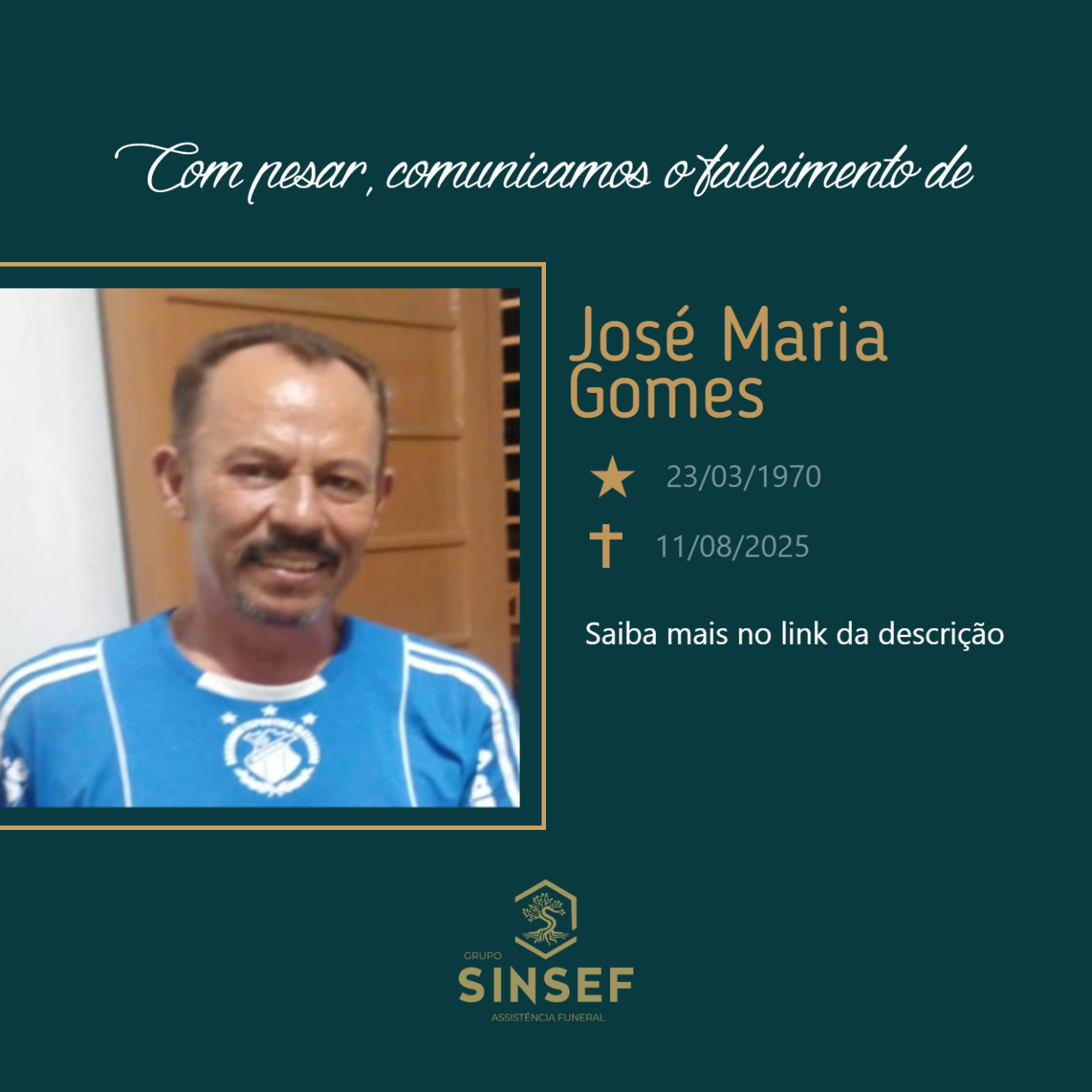 O Grupo Sinsef se despede do Sr.