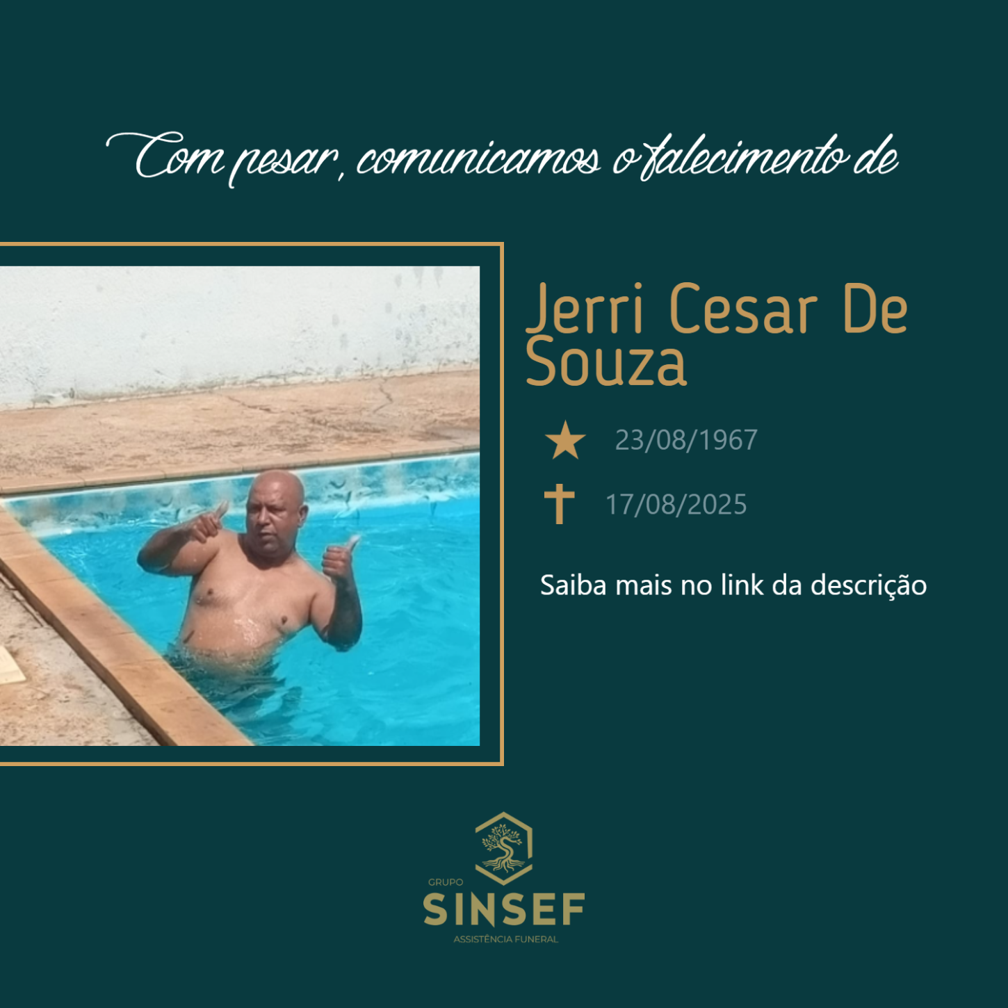 O Grupo Sinsef se despede do Sr.