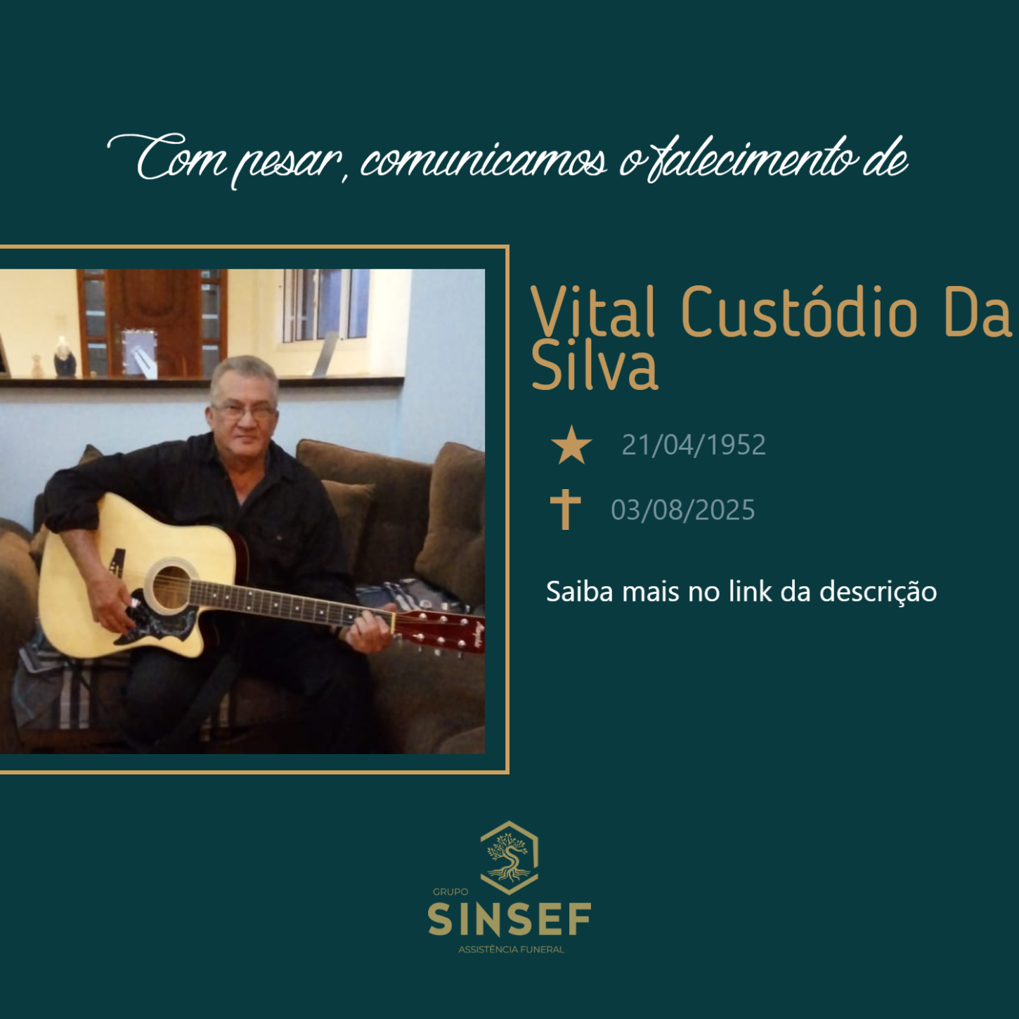 O Grupo Sinsef se despede do Sr.