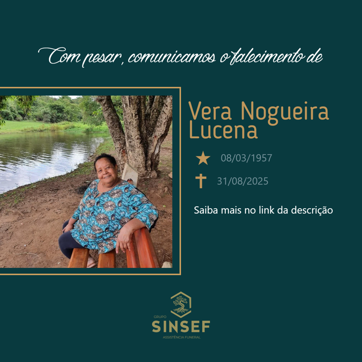 O Grupo Sinsef se despede da Sra.