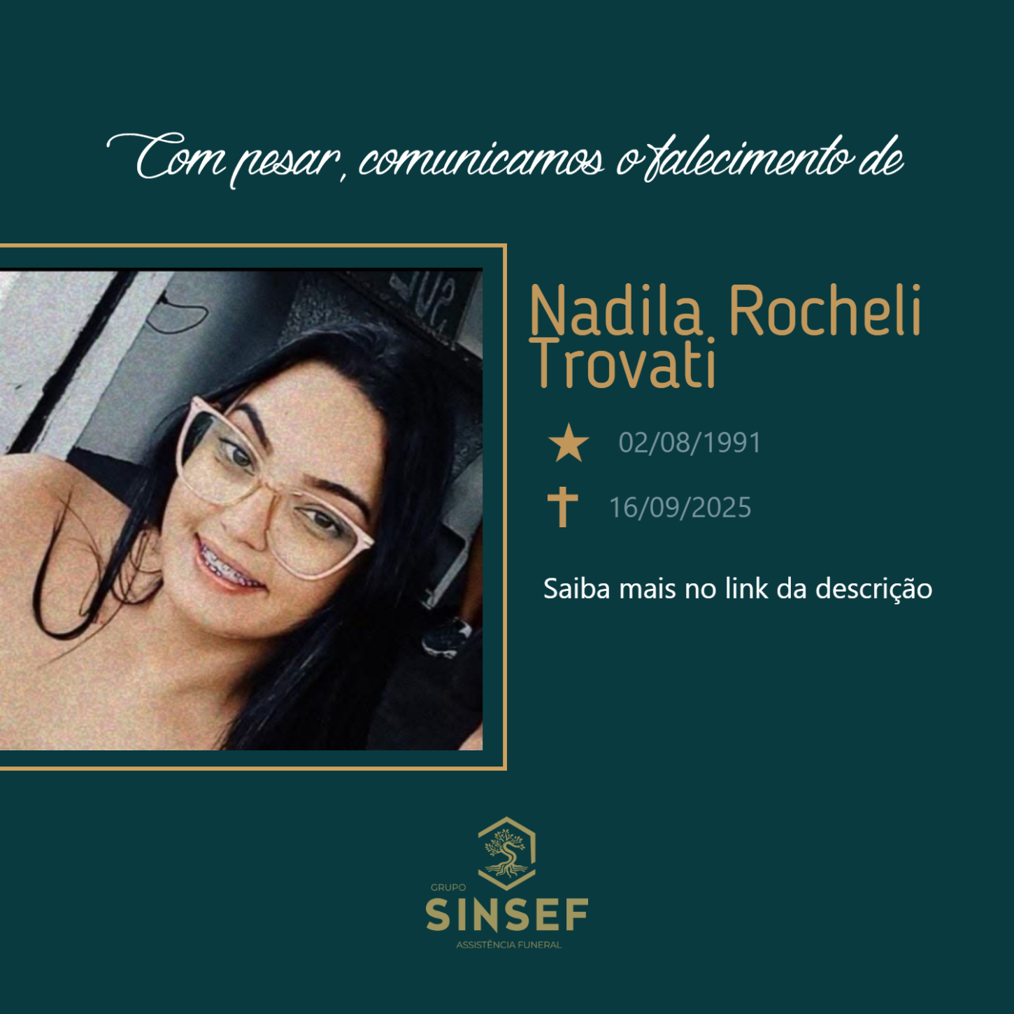 O Grupo Sinsef se despede da Sra.