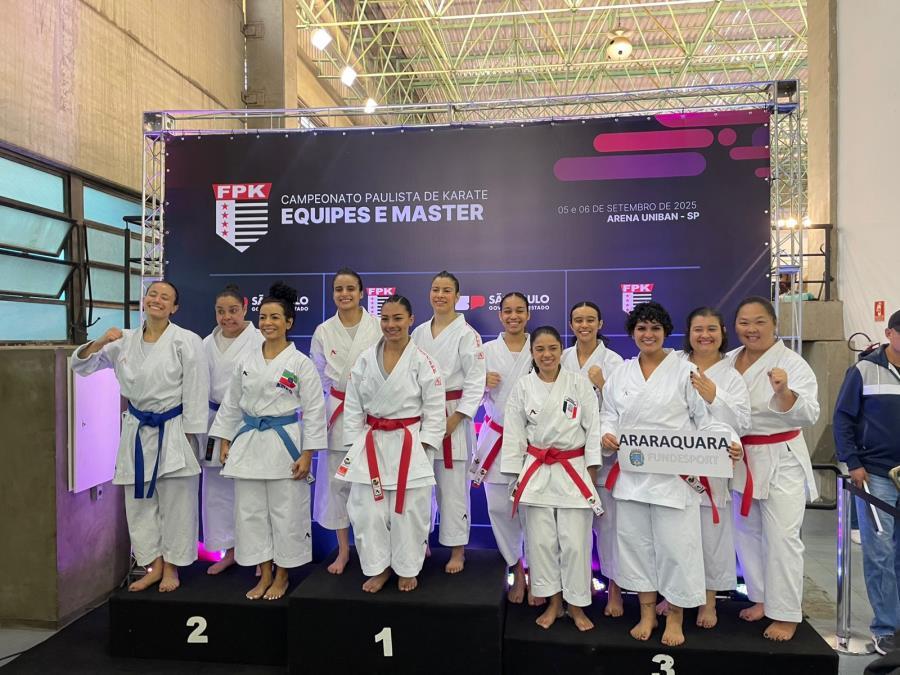 Atletas araraquarenses de karatê obtêm oito medalhas de ouro em Pirassununga