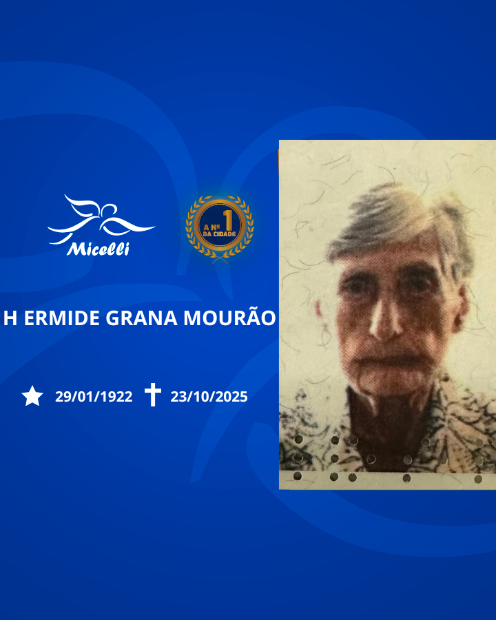 O GRUPO MICELLI COMUNICA O FALECIMENTO DA SRA. HERMIDE GRANA MOURÃO