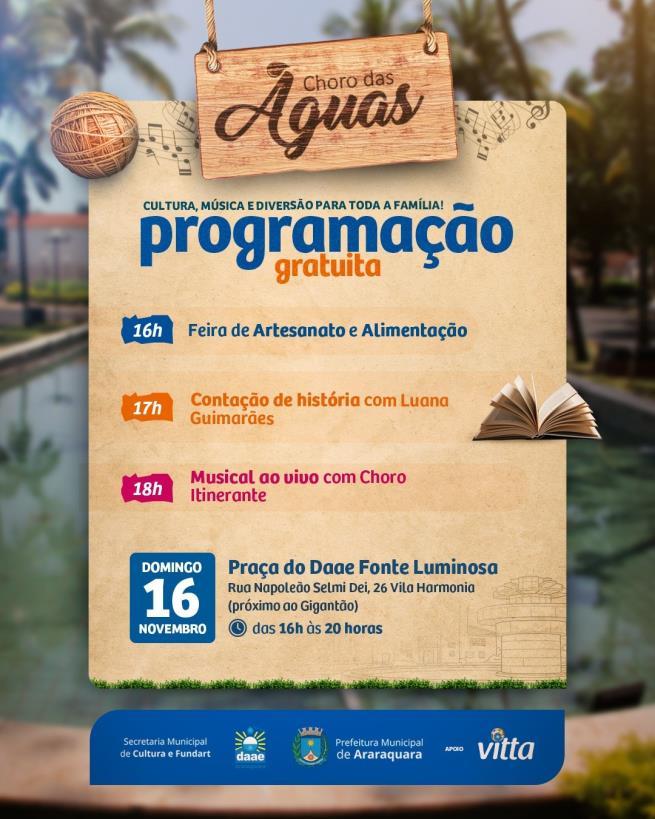 Arte, afeto e ancestralidade no Choro das Águas neste domingo (16)