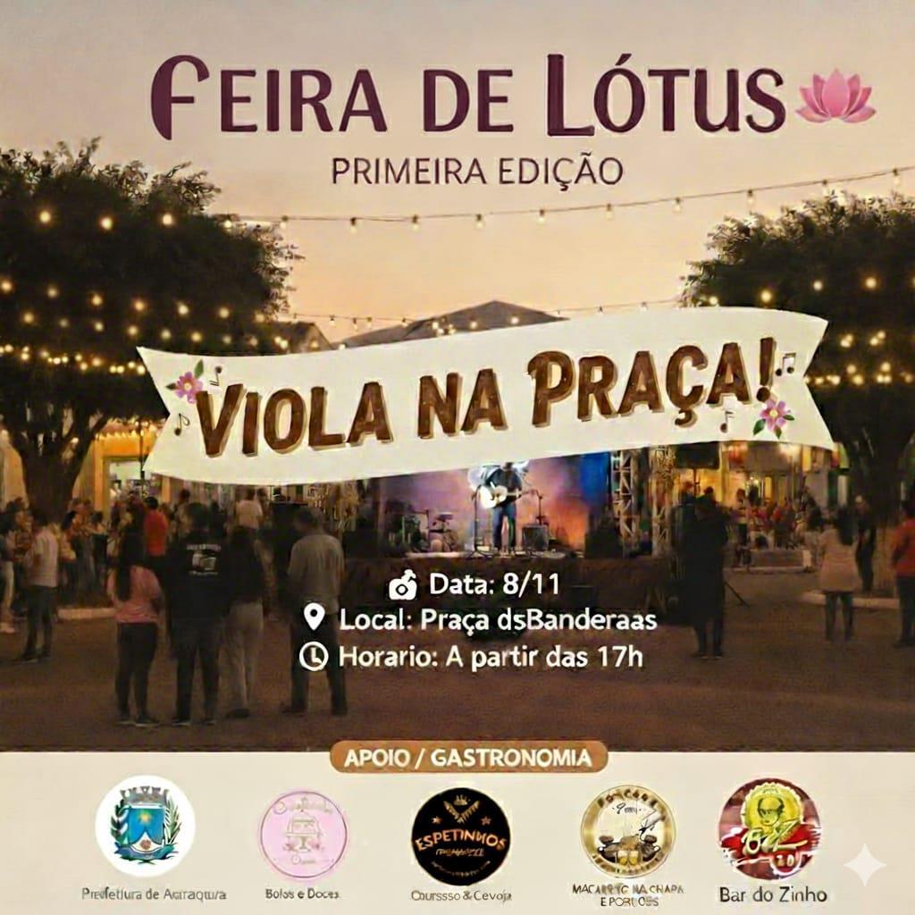 Feira de Lótus: economia criativa e Viola na Praça