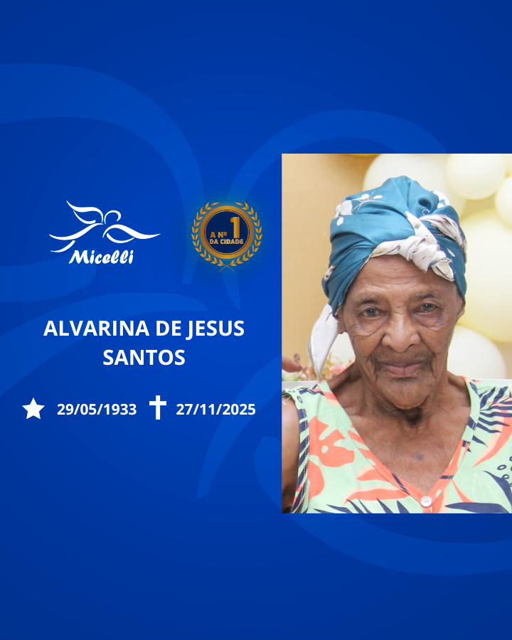 O GRUPO MICELLI COMUNICA O FALECIMENTO DA SRA. ALVARINA DE JESUS SANTOS.