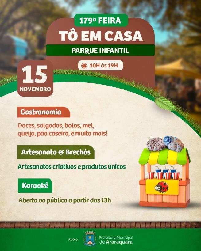 Sábado (15): feira de economia criativa no Parque Infantil