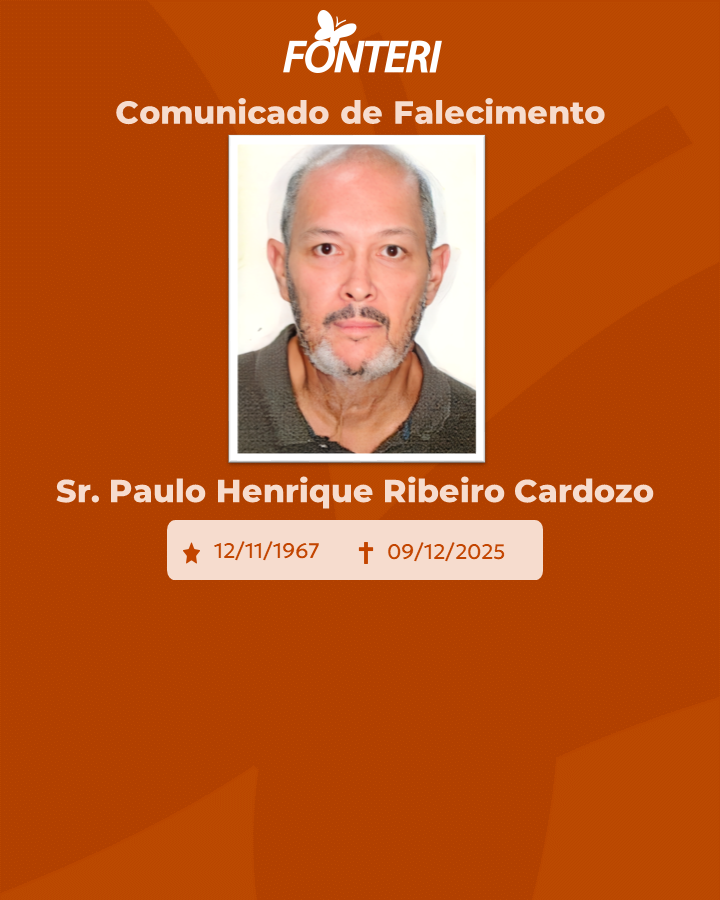 A Fonteri comunica o falecimento do Sr. Paulo Henrique Ribeiro Cardozo