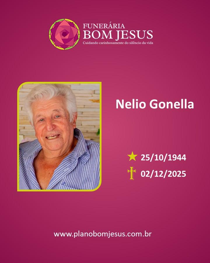 A Funerária Bom Jesus comunica o falecimento do Sr. NELIO GONELLA