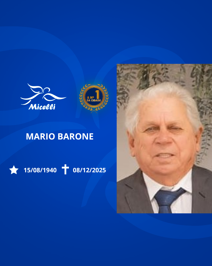 O GRUPO MICELLI COMUNICA O FALECIMENTO DO SR. MARIO BARONE