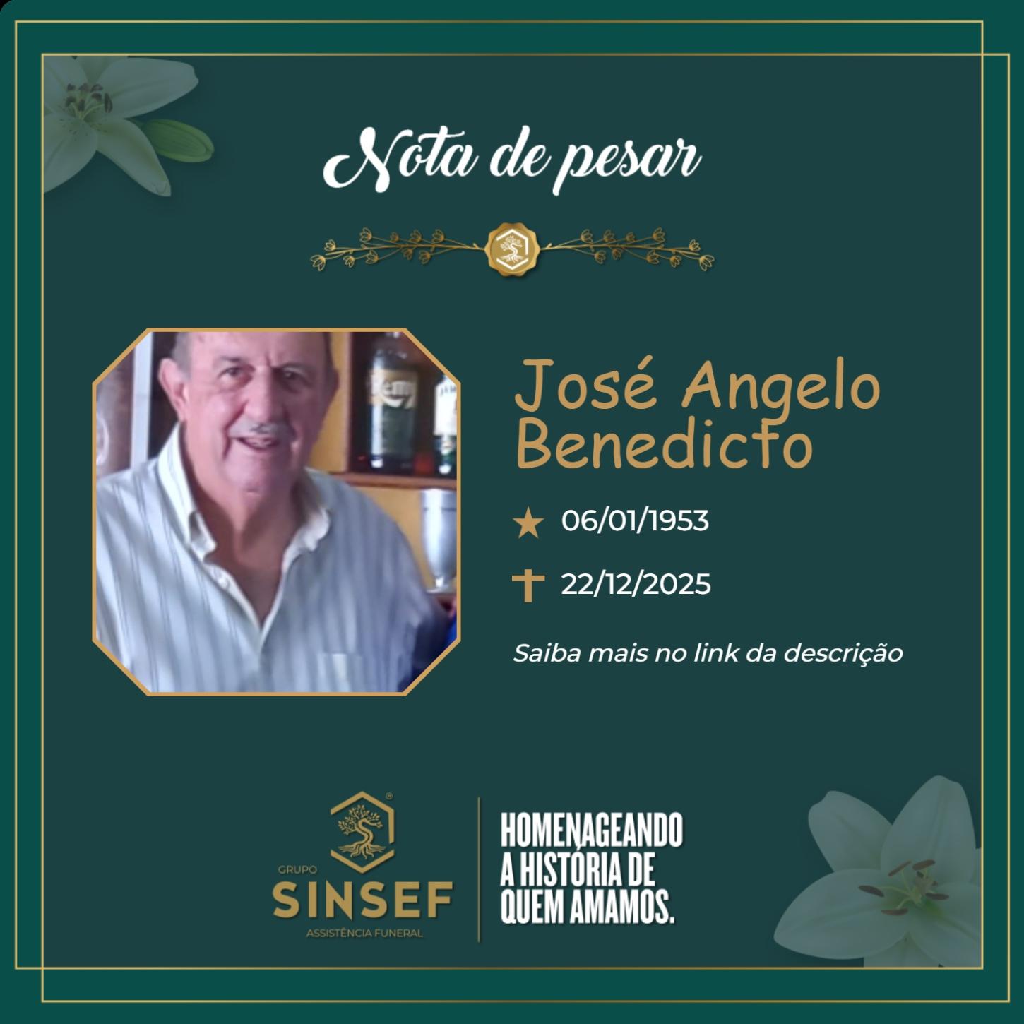 O Grupo Sinsef se despede do Sr. José Angelo Benedicto