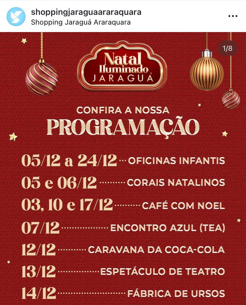 Shopping Jaraguá realiza Programação de Natal Especial