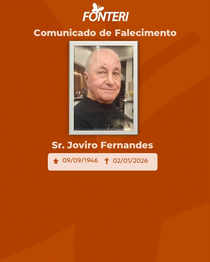 A Fonteri comunica o falecimento do Sr. Joviro Fernandes