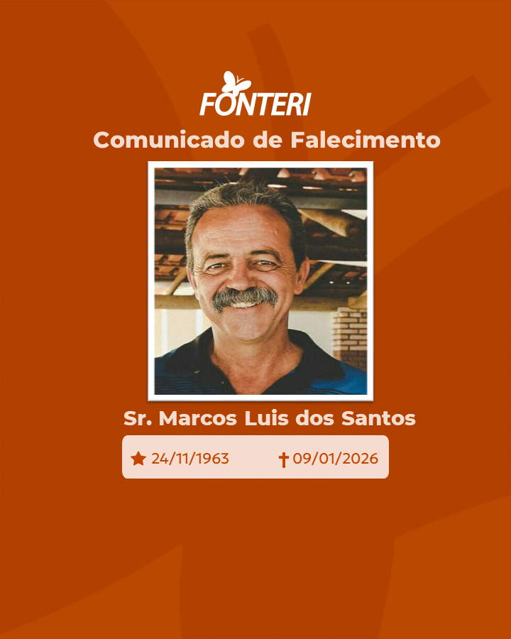 A Fonteri comunica o falecimento do Sr. Marcos Luis dos Santos