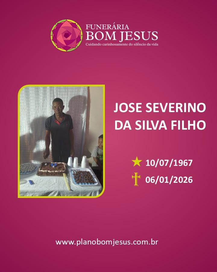 A Funerária Bom Jesus comunica o falecimento do Sr. JOSE SEVERINO DA SILVA FILHO