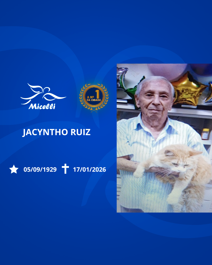 O GRUPO MICELLI COMUNICA O FALECIMENTO DO SR. JACYNTHO RUIZ