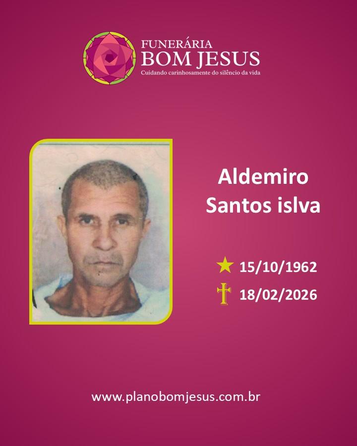 A Funerária Bom Jesus comunica o falecimento do Sr. ALDEMIRO SANTOS SILVA