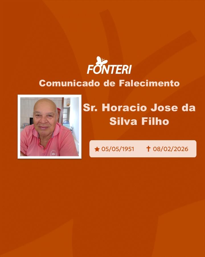 Comunicamos o falecimento do Sr. Horacio José da Silva Filho