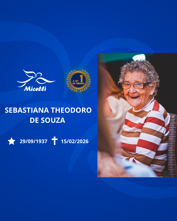 O GRUPO MICELLI COMUNICA O FALECIMENTO DA SRA. SEBASTIANA THEODORO DE SOUZA.
