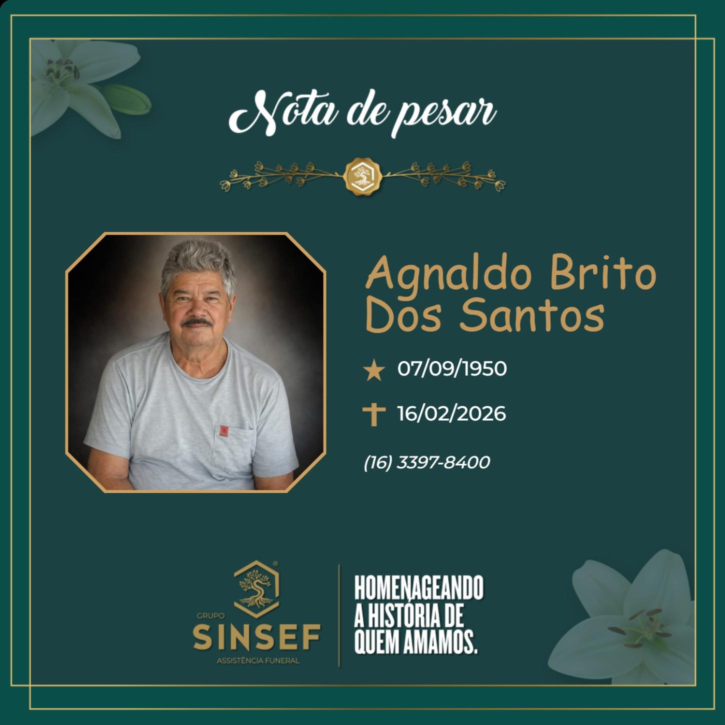 O Grupo Sinsef se despede do Sr. Agnaldo Brito dos Santos
