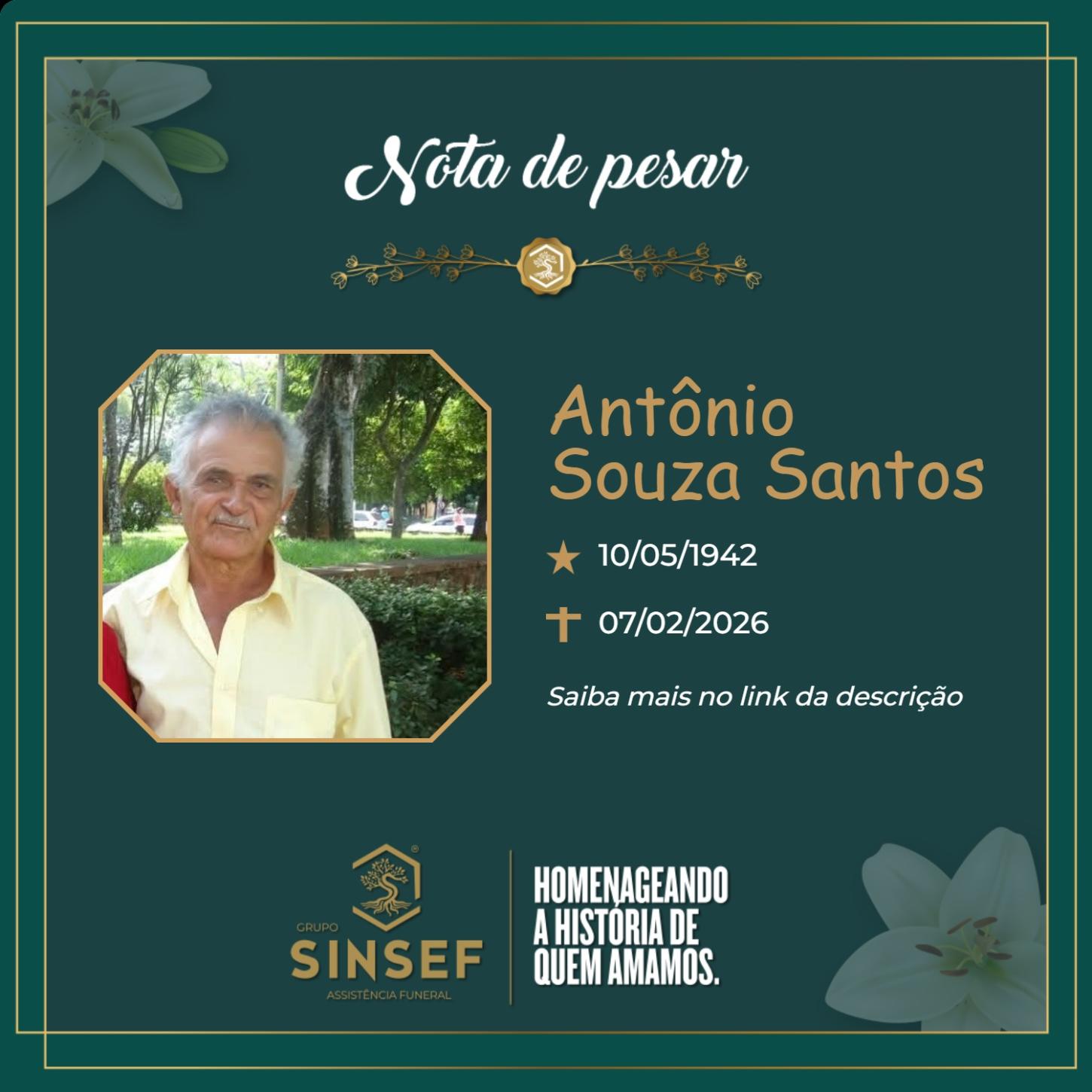 O Grupo Sinsef se despede do Sr. Antônio Souza Santos