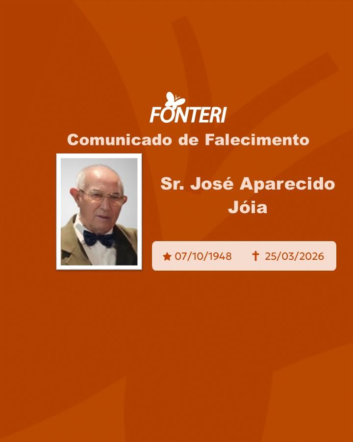 Com pesar, nos despedimos do Sr. José Aparecido Jóia