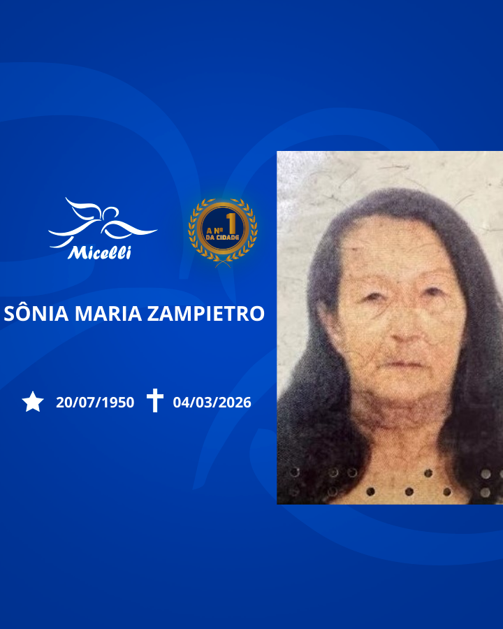 O GRUPO MICELLI COMUNICA O FALECIMENTO DA SRA. SÔNIA MARIA ZAMPIETRO.