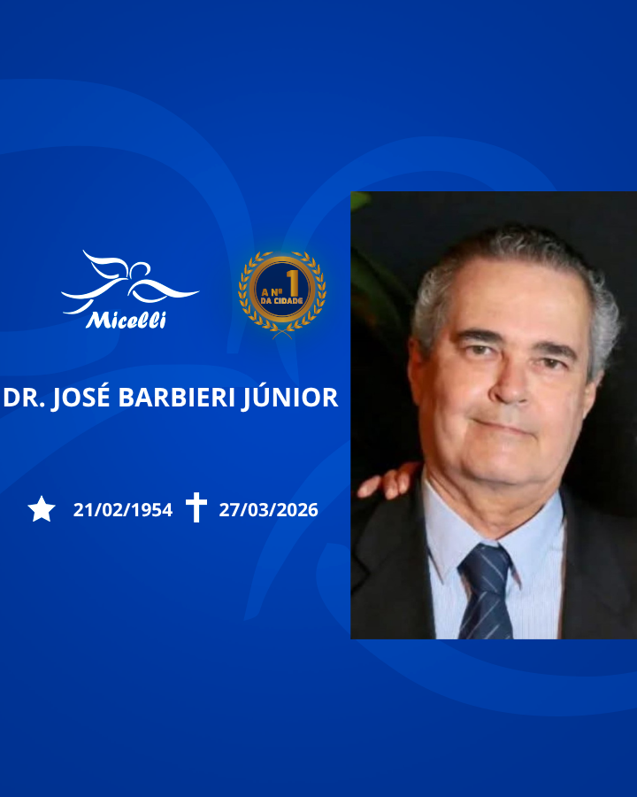 O GRUPO MICELLI COMUNICA O FALECIMENTO DO SR. DR. JOSÉ BARBIERI JÚNIOR.