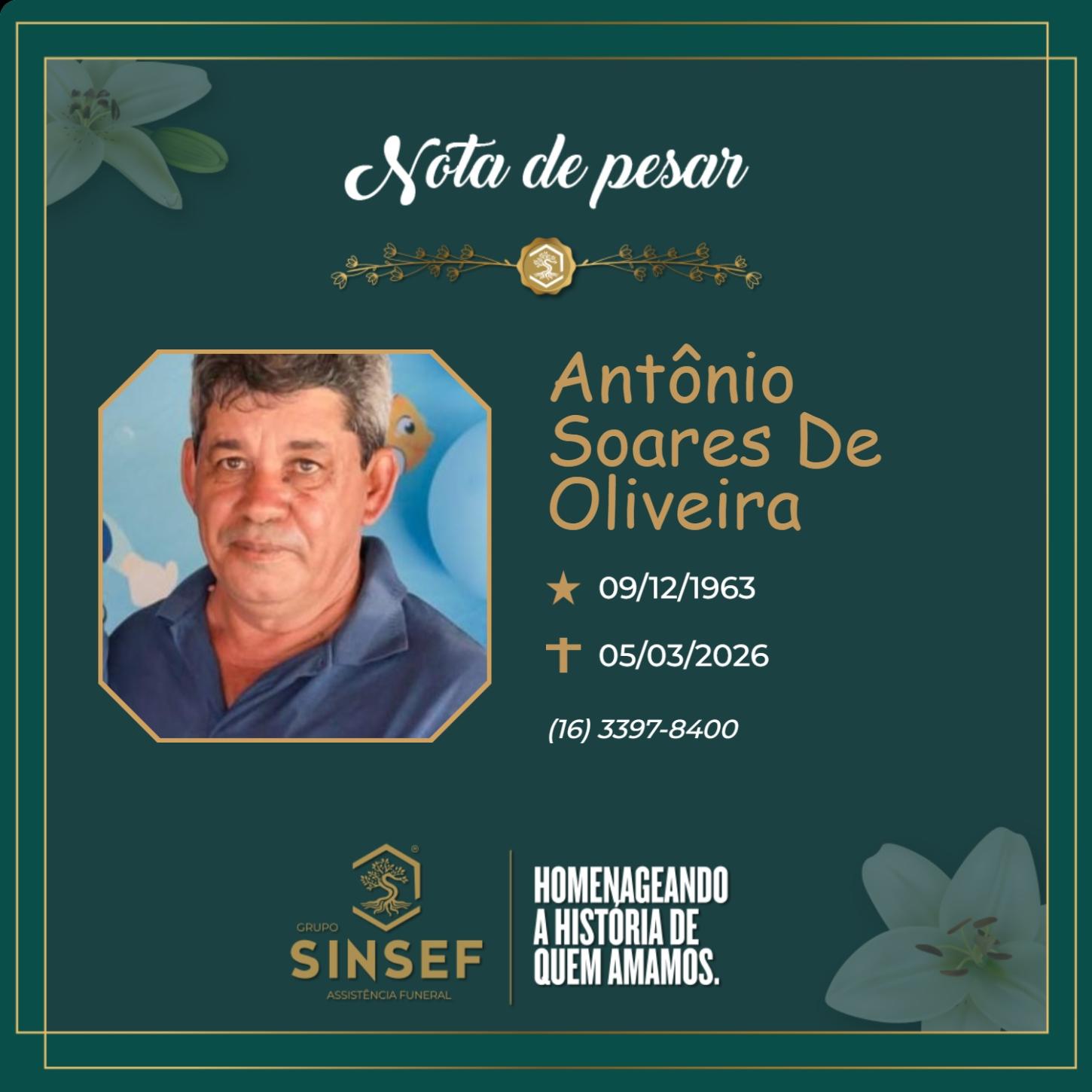 O Grupo Sinsef de despede do Sr. Antônio Soares Oliveira