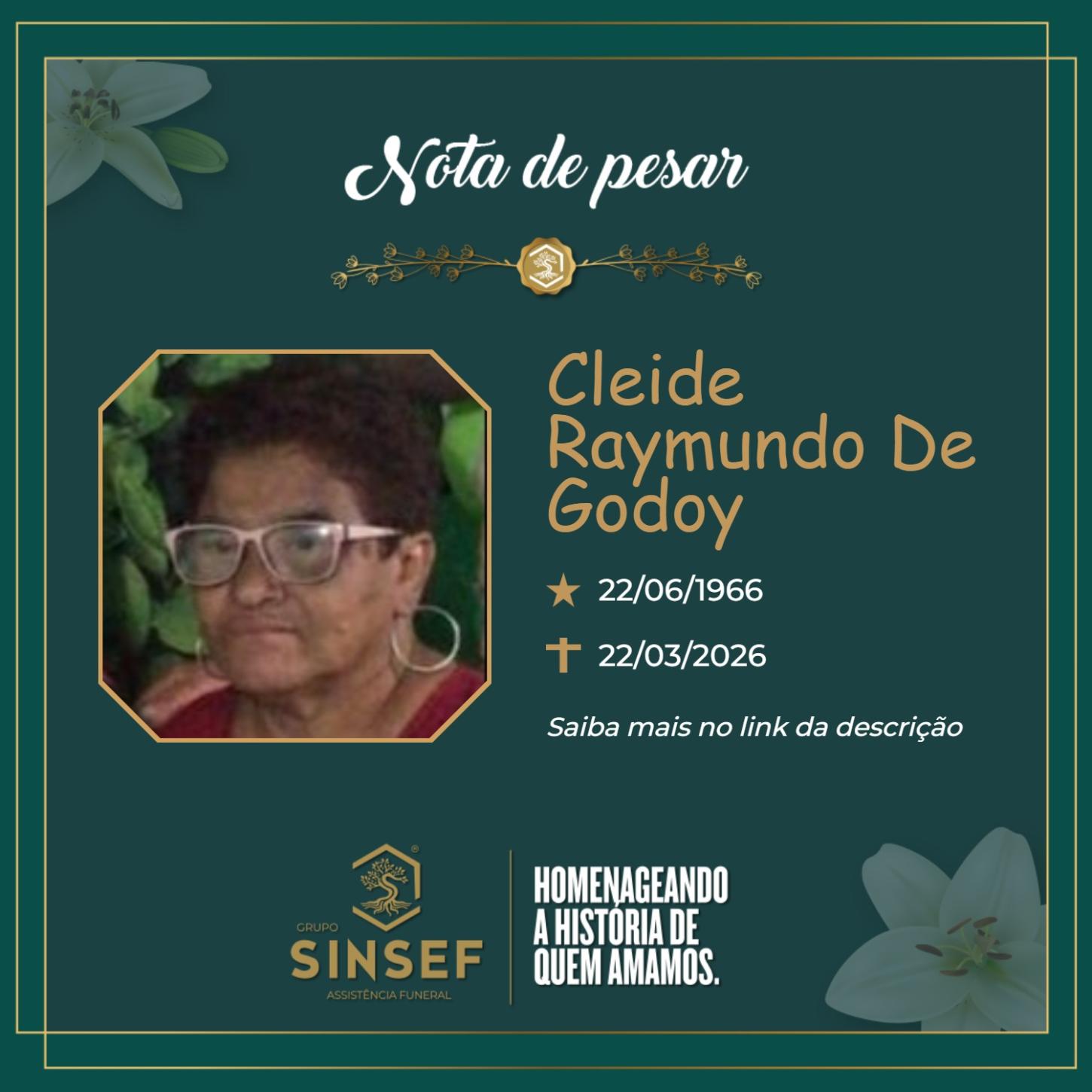 O Grupo Sinsef se despede da Sra. Cleide Raymundo de Godoy 