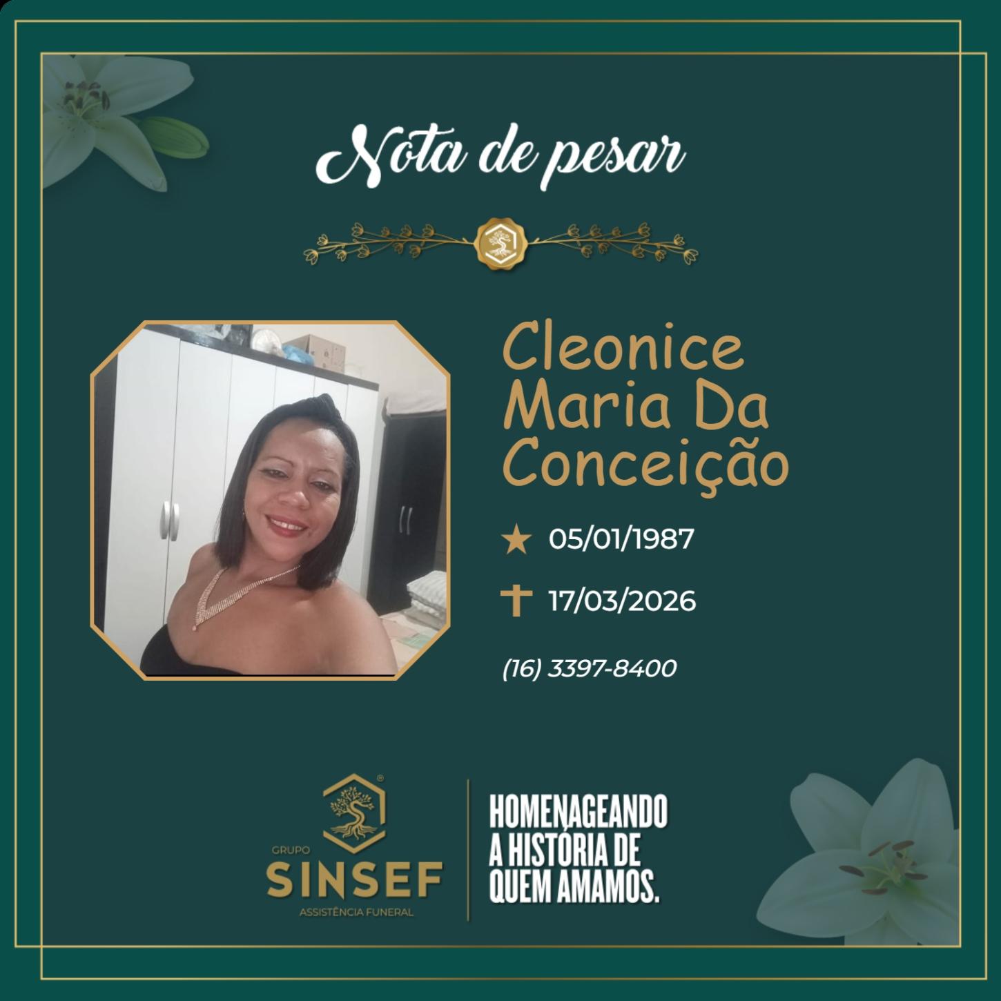 O Grupo Sinsef se despede de Cleonice Maria da Conceição