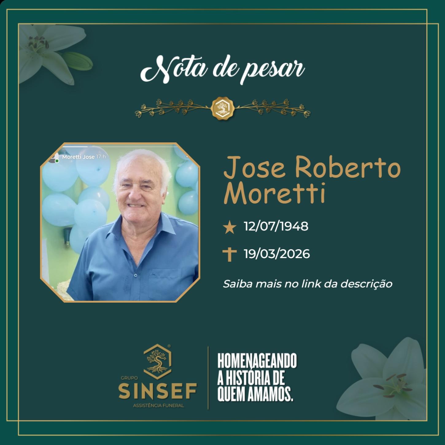 O Grupo Sinsef se despede de José Roberto Moretti